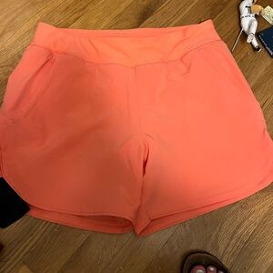 Lands’ End coral swim shorts